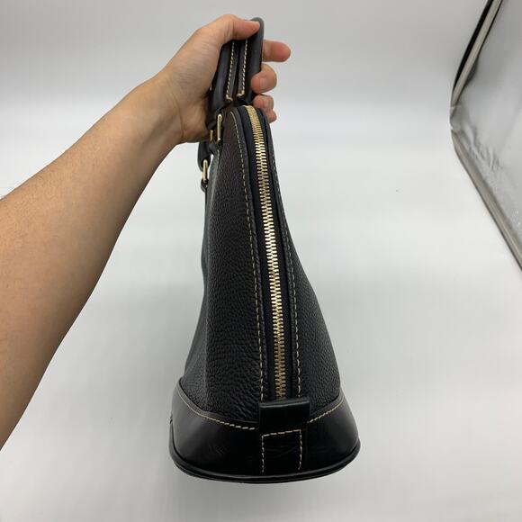 Dooney & Bourke Black Pebble Leather Purse Zip Satchel Handbags - Picture 12 of 15